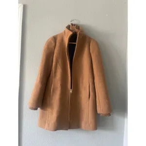 J.Crew Lodge Coat Italian Stadium-Cloth Wool Heather Brown Camel thumbnail 4