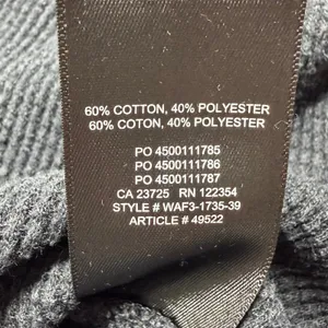 Tna Aritzia Waffle Knit Long Sleeve Thermal Top Black XS Oversized thumbnail 4