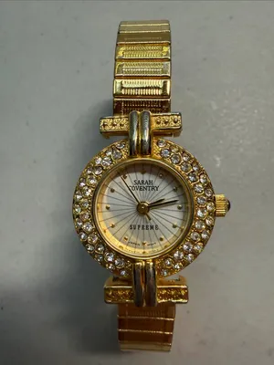 Sarah Coventry Supreme Gold Crystal Accent Women's Watch - Goldtone thumbnail 2