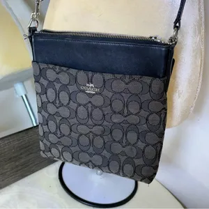 Coach Kitt Messenger Crossbody Bag Black & Signature Polished Pebble Leather thumbnail 6