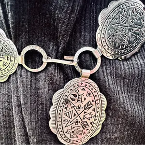 S.W. Concho Style Silver Link Belt Western Vibes thumbnail 11