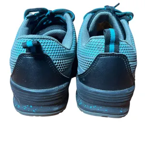 Skechers Work Shoes Womens Size 7 Blue Gray Composite Safety Toe Memory Foam PPE thumbnail 3