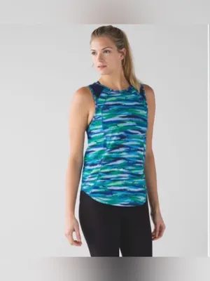 Lululemon Sculpt Tank Seven Wonders Workout Multi Hero Blue thumbnail 4