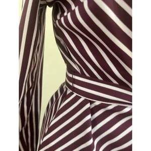 Banana Republic Brown Stripe Faux Wrap Career Office‎ Midi Dress Size 6 thumbnail 11