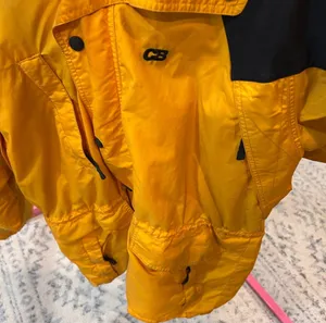 Men’s Large Yellow Black CB Sports Color Block Winter Snow Zip Ski Jacket thumbnail 6