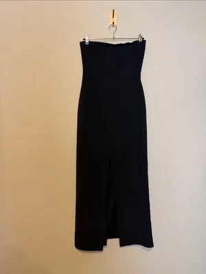 Lovers and Friends Raine Strapless Gown in Black Cut Out Front maxi dress Size 6 thumbnail 7