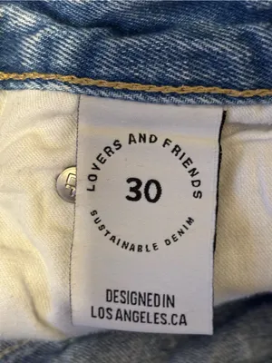 Lovers and Friends Jack High Rise Cut Off Denim Shorts 30 thumbnail 3