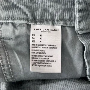American Eagle Outfitters Corduroy Raw Hem Overall Dress In Jade Size Medium thumbnail 6