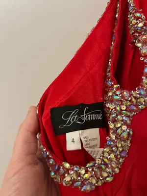 La Femme Red Formal Dress thumbnail 5