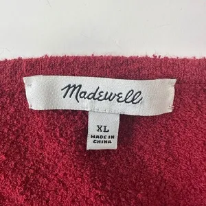 Madewell Marin Tie Front Sweater Tee In Deep Crimson Womens‎ XL thumbnail 6
