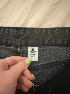 H&M Black Denim Mini Skirt thumbnail 5