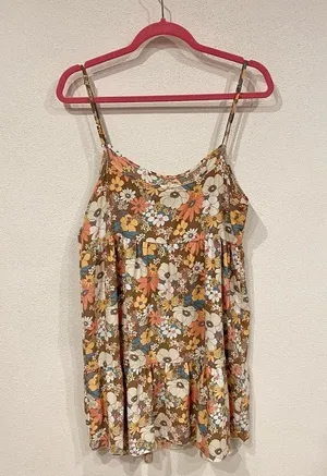 Altar'd State Retro Floral Strappy Sundress Size Medium EUC thumbnail 5