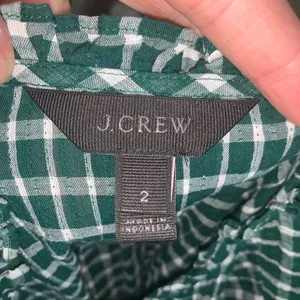 J Crew green gingham grannycore flowy 2 cottagecore top Green thumbnail 3