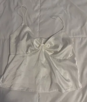 Shein White Silk Top Tank thumbnail 1