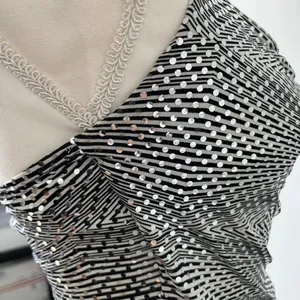 American Vintage Vintage Y2K Misdemeanor Sequin Halter Mini‎ Dress Clubbing Womens Size Small thumbnail 7