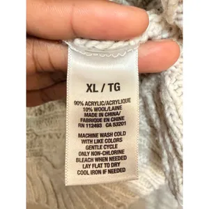 Aeropostale Womens XL Tan Cable Knit Shawl Collar Cardigan Sweater‎ thumbnail 2
