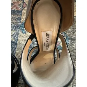 Jimmy Choo Toysen d'Orsay Black Suede Pumps Women's Sz 5.5 35 1/2 thumbnail 8