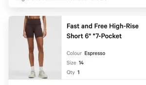 Fast And Free High-Rise Shorts 6" Lululemon thumbnail 5