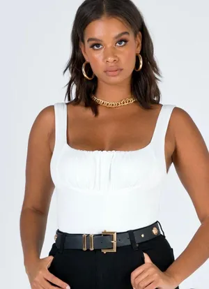 Princess Polly Aggie Bodysuit White thumbnail 1