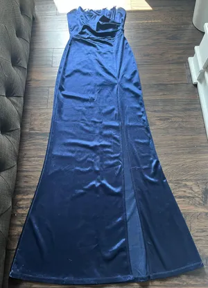 Windsor Navy Blue Strapless Dress thumbnail 1