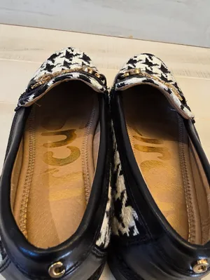{5.5} Sam Edelman Circus Deana Black White Houndstooth Lug Sole Loafers thumbnail 9