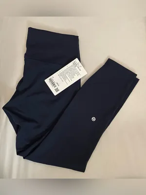 Lululemon NWT Wunder Train High Rise Tights Leggings Navy Size 10 thumbnail 5