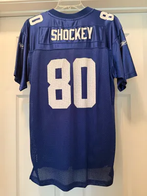 NFL Giants #80 Blue Football Jersey - Reebok thumbnail 2