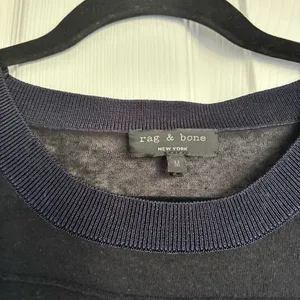 Women's Rag and Bone Oversized Sheer Shirt Black Navy Blue Size Medium thumbnail 2