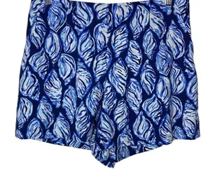 Lilly Pulitzer Navy Seashell Kailen Short Shorts With‎ Pockets thumbnail 1