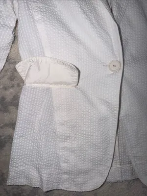Akris Punto White Textured Single-Button Blazer thumbnail 8