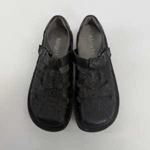 Alegria Pesca Black Leather Fisherman Mary Jane‎ Shoes Womens Size 37 EU 7 US thumbnail 2