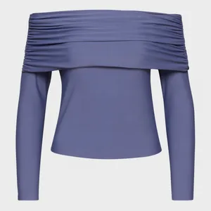 Wilfred Aritzia Lavinia Off-The-Shoulder Top Blue Size S NWT thumbnail 6