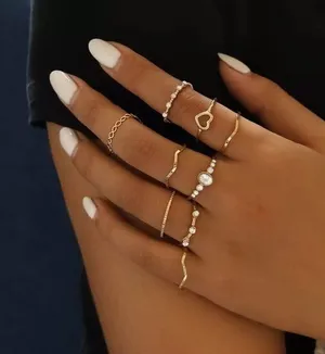 3/$30 💛 Dainty Ring Set Gold thumbnail 1