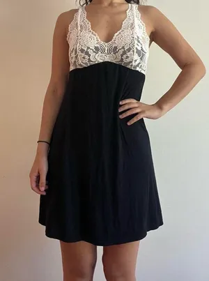 black lace y2k slip dress thumbnail 4