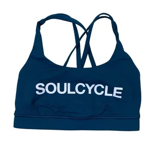 SoulCycle Lululemon Strappy Sports Bra Crossback Studio Gym Yoga 4 thumbnail 1