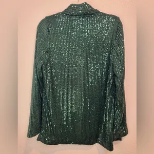 SHOW ME YOUR MUMU Women's‎ Dance Sequins Blazer in emerald green Size S thumbnail 9