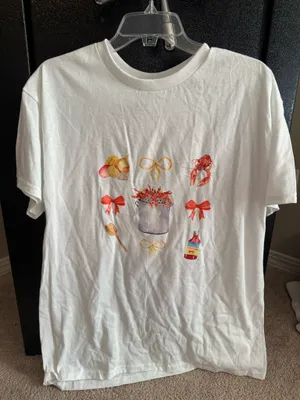 Gildan white tee with crawfish boil thumbnail 1