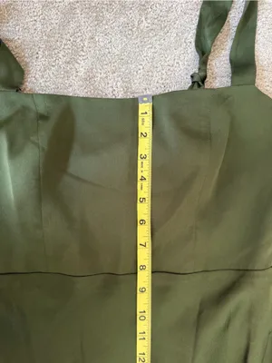 NWT Park & Fifth Albright Dress in Dark Olive Satin Size Small Bridesmaid Maxi thumbnail 15