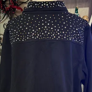 Quacker Factory Black Utility Jacket with Rhinestone Embellishments thumbnail 7