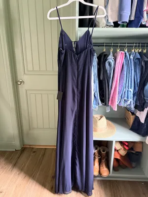 Lulus Marveled Beauty Navy Sleeveless Tie-Front Maxi thumbnail 4