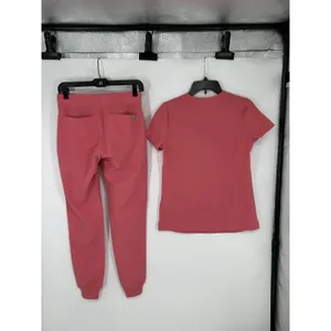 FIGS Scrub Set Pocket Catarina Top Womens XXS Quartz Pink Zamora Jogger Pants thumbnail 2