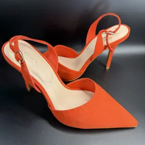 Aldo Stessy‎ slingback pointed-toe heels in a bright coral thumbnail 1