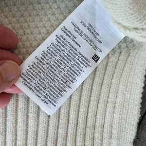 Vero Moda Women’s Sleeveless Cable Knit Sweater Turtleneck Cream Color Large thumbnail 7