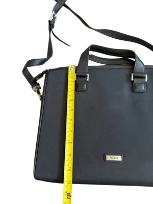 TUMI Black Laptop Computer Crossbody Travel Bag thumbnail 10