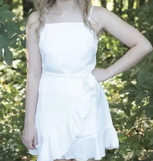 White Wrap Dress thumbnail 1