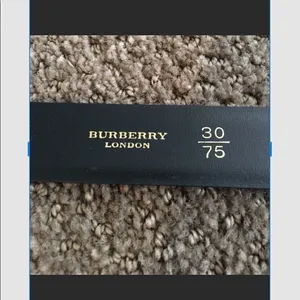 Burberry Black Leather with Gold Plaque Belt thumbnail 4