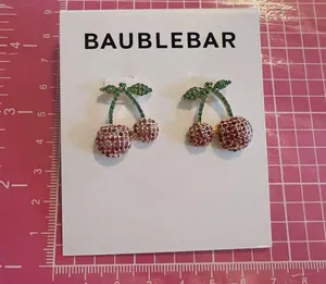 Baublebar diamonds paved cherry 🍒 earrings thumbnail 2