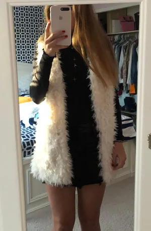 Papaya Fur Vest thumbnail 1
