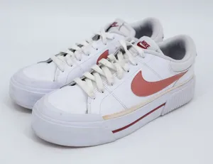 Nike Court Legacy Lift White Cedar Pink Platform Sneakers FQ8782-100 Women's 9.5 thumbnail 1