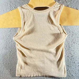 1271 | John Galt Radio Silence Graphic Ribbed Cropped‎ Tank Top Tan Womens OS thumbnail 2